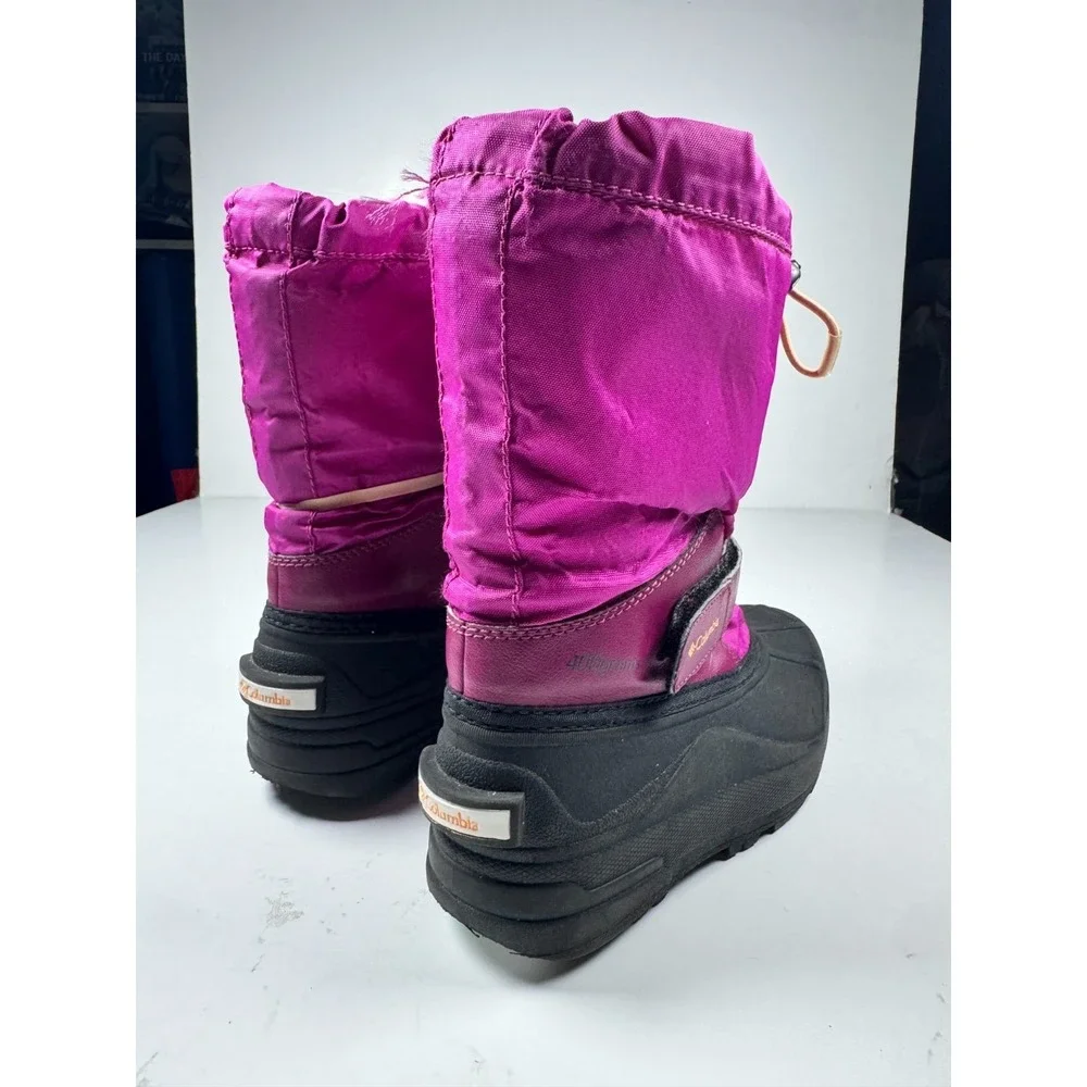 Columbia‎ Powderbug Forty BY1324-665 Girls 1 Pink Mid Calf Waterproof Snow Boots